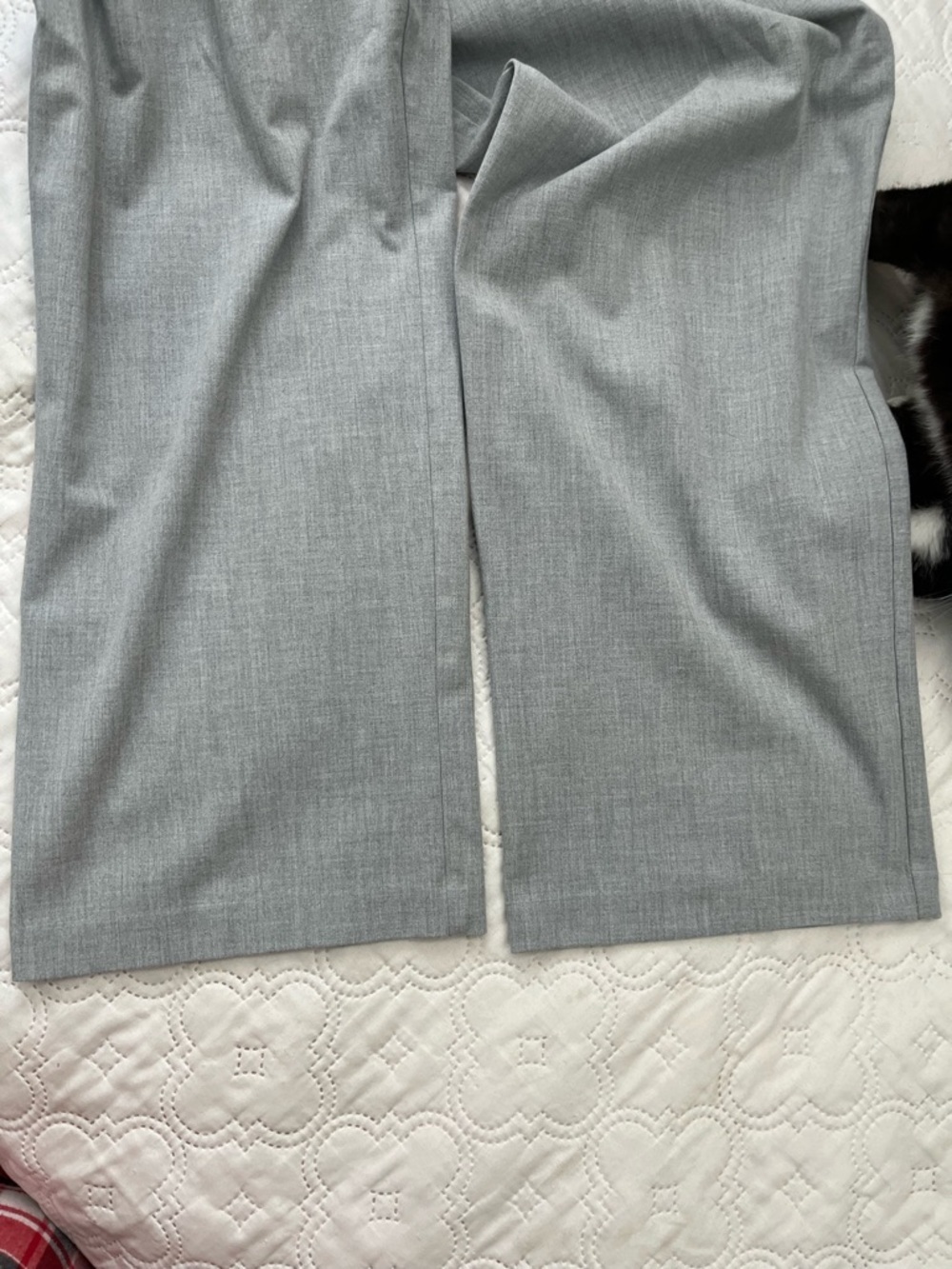 Rachel Zoe Pleated Wide-Leg High-Rise Pull-On Trousers - Light Gray Size 8 - Picture 11 of 15